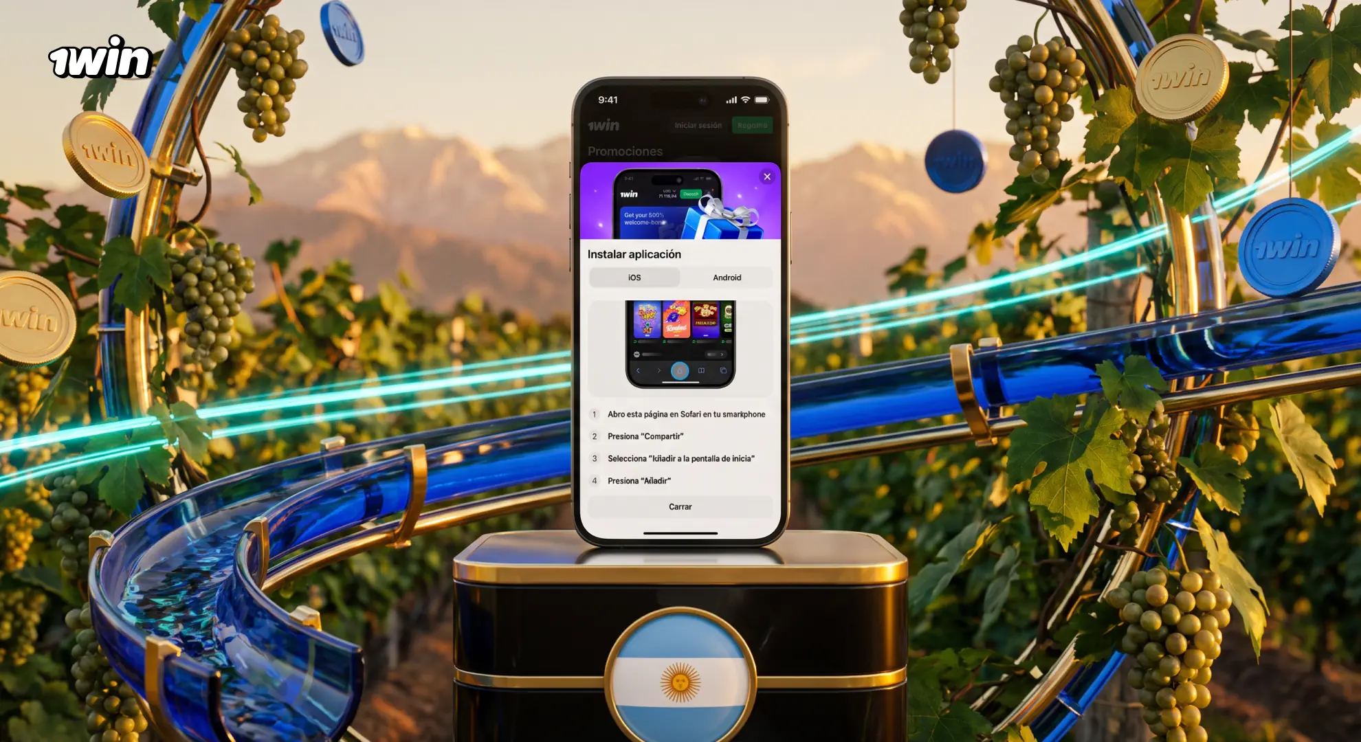 Qué podés hacer en la app de 1win